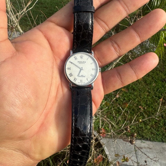 Rolex Cellini 5115 18K White Gold Ivory Anniversary Dial Men’s Watch 🔥 - Picture 6 of 14